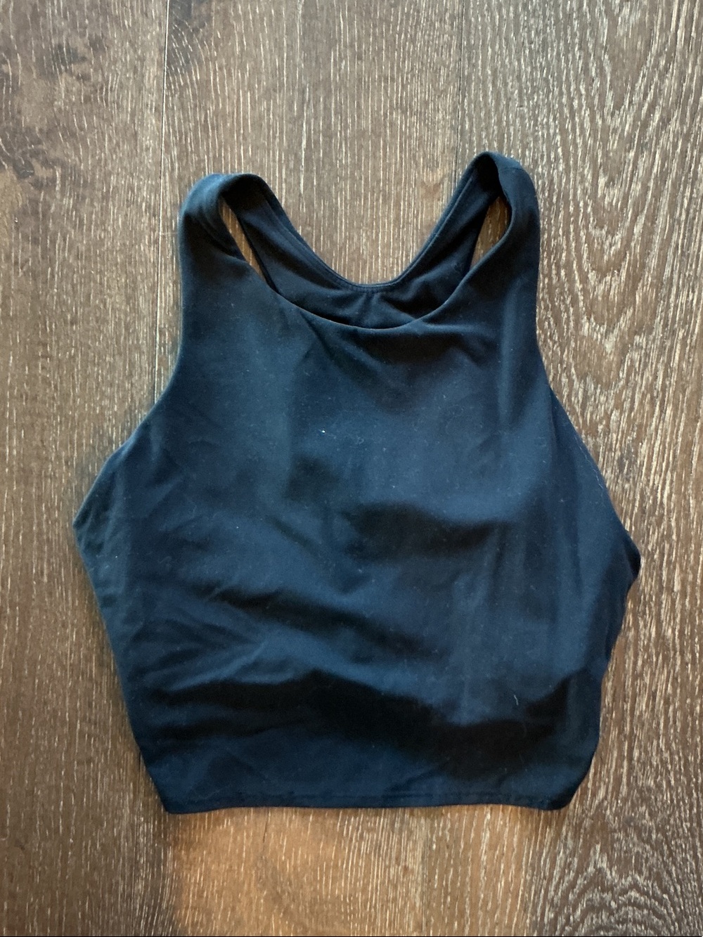 Athleta Black High Neck Athletic Crop Top